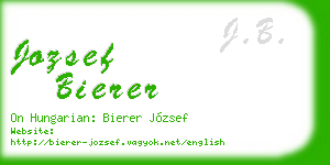 jozsef bierer business card